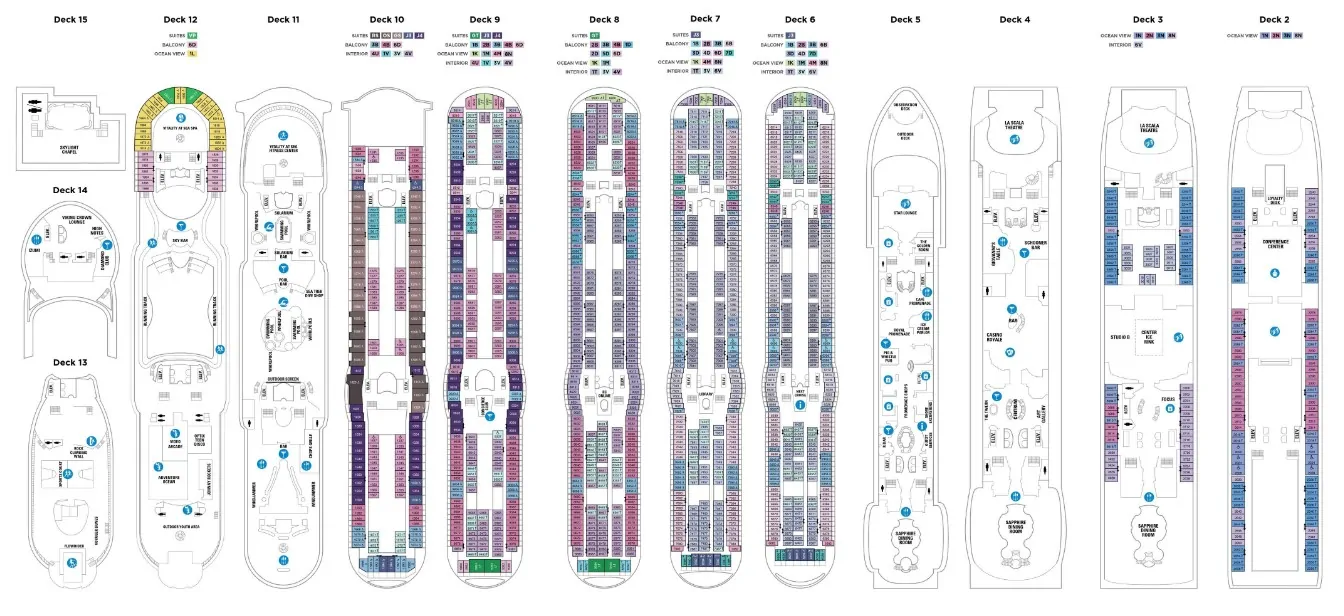 Voyager of the Seas-Схема