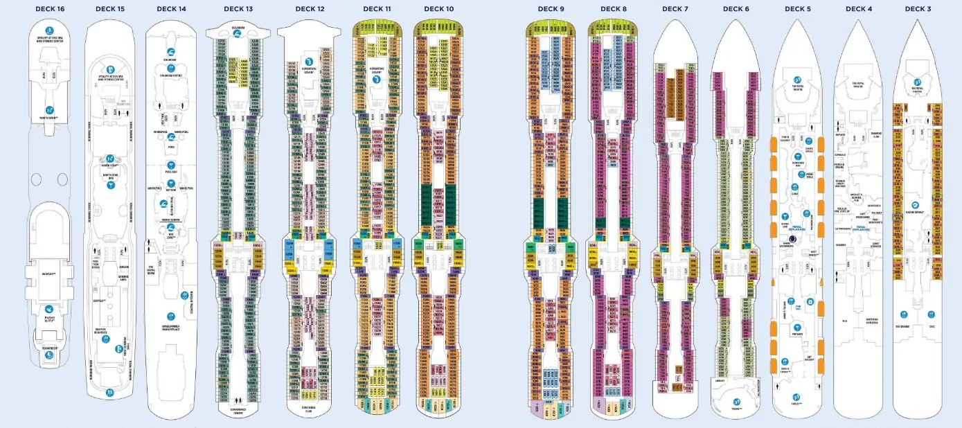 Spectrum of the Seas (Созвездие)-Схема