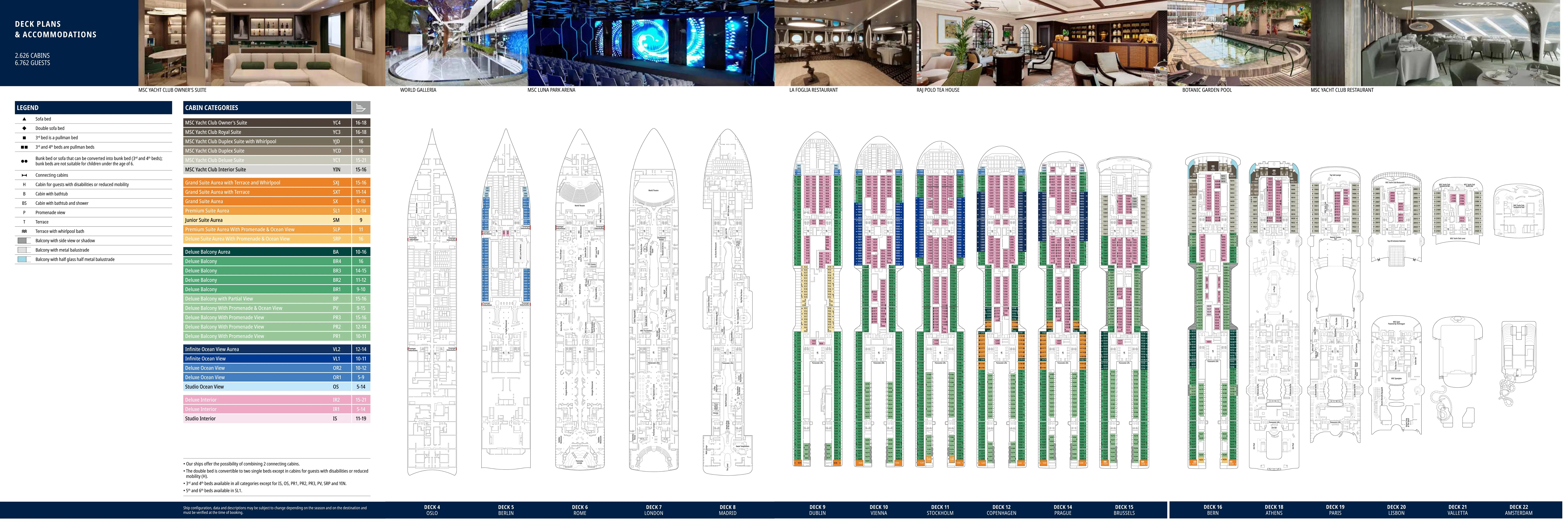 MSC World Europa (Созвездие)-Схема