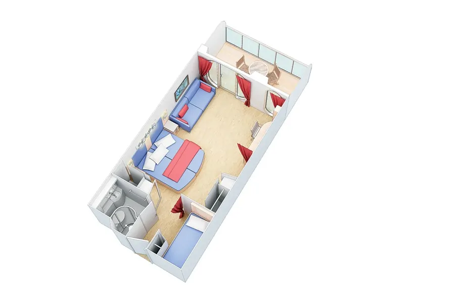 С балконом Ocean View with Balcony (4D)