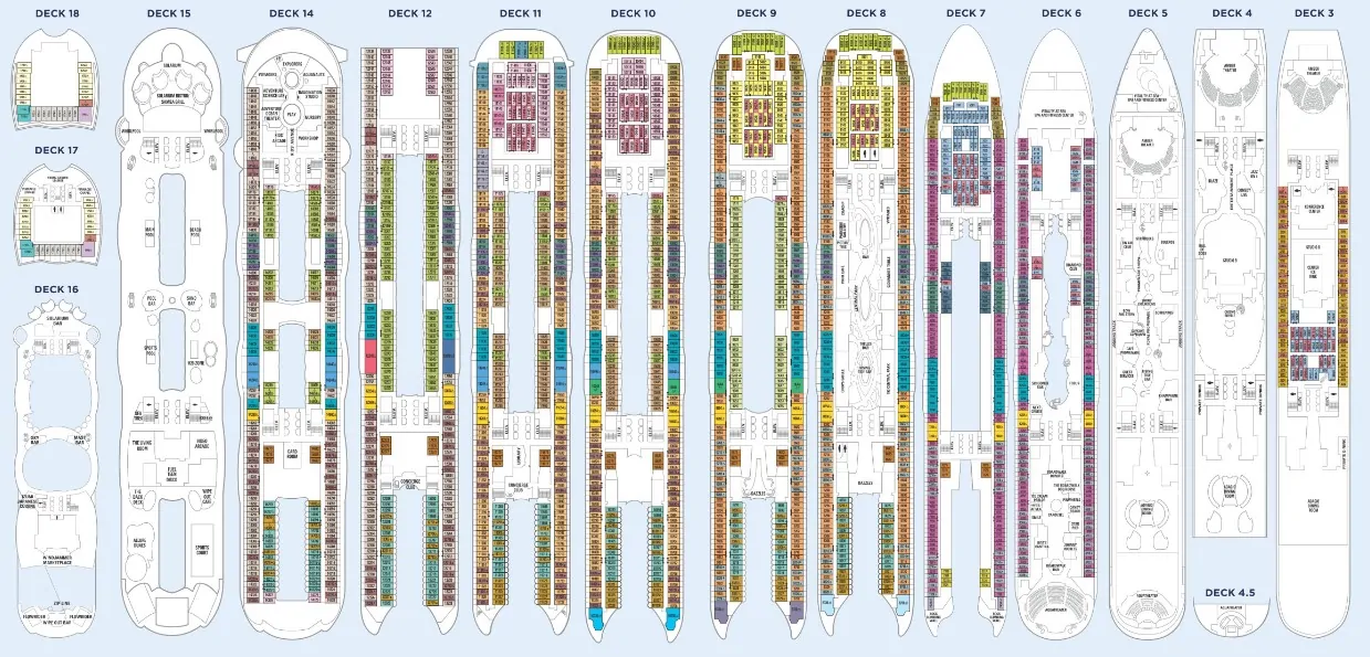 Allure of the Seas-Схема