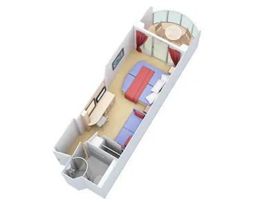 С балконом Boardwalk View Stateroom with Balcony (1I)